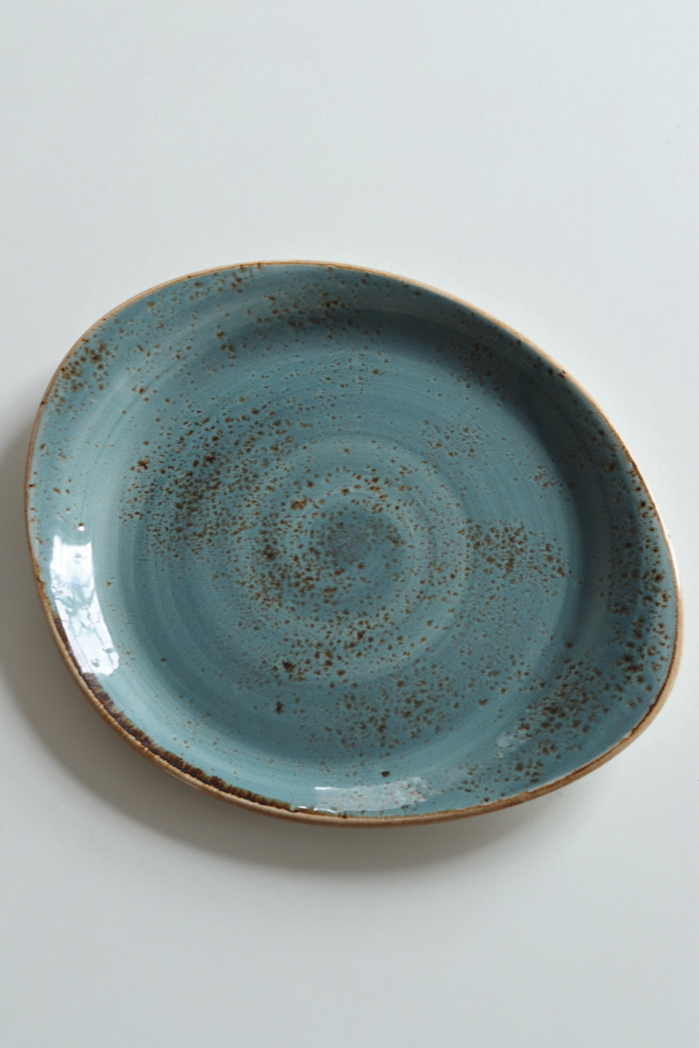 Turquoise irregular shape plate