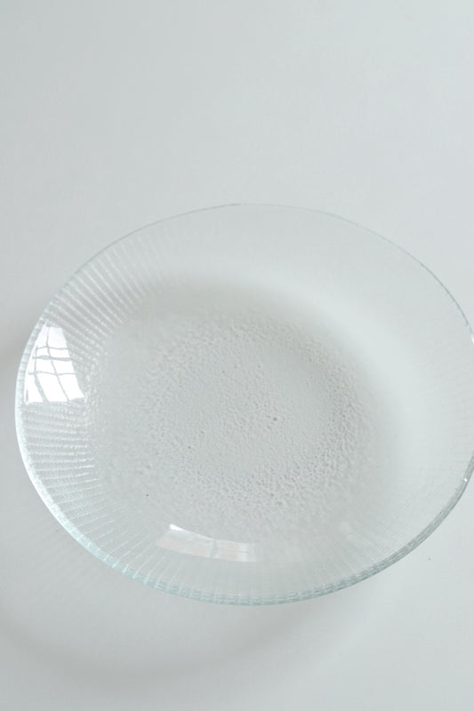 Glass ribbed plate