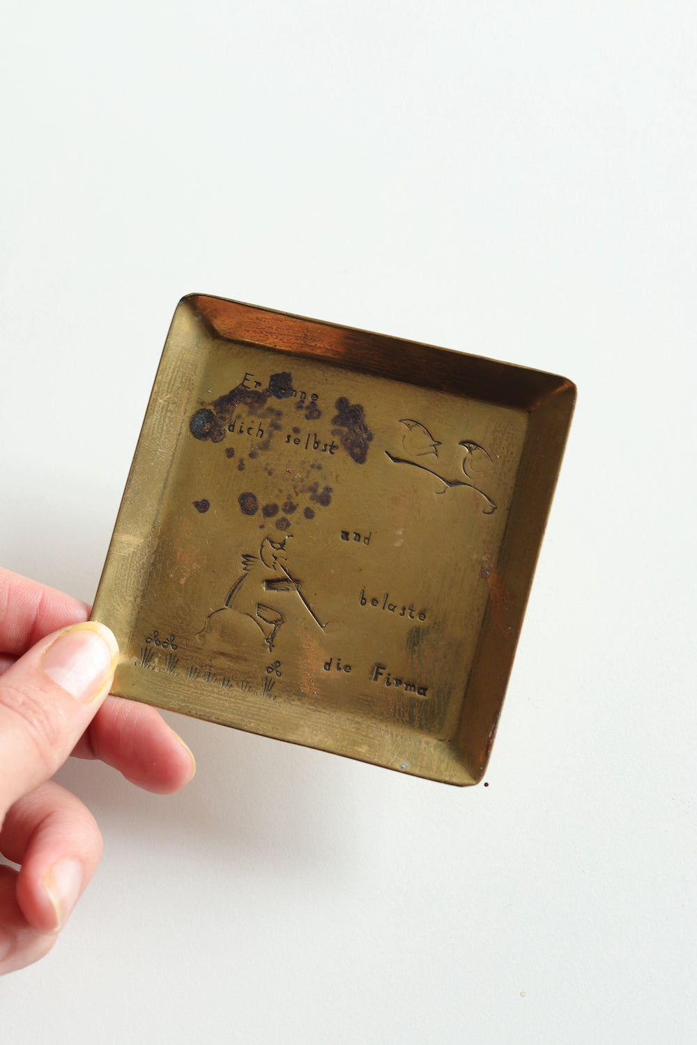 Small square brass plate
