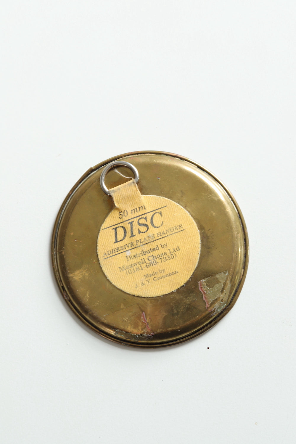 Small round brass plate